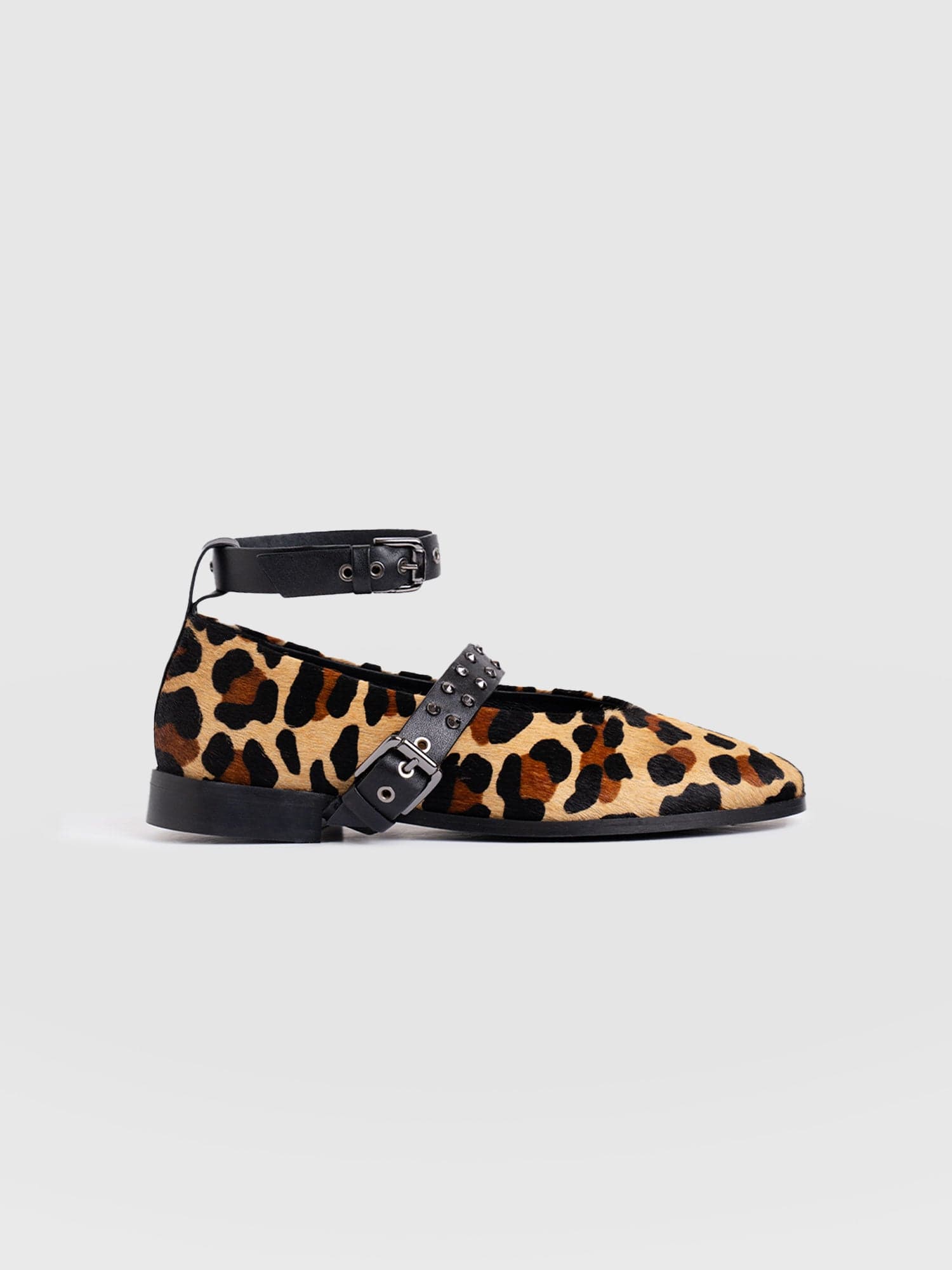 Vega Studded Ballerina Flats - Leopard - Women's Shoes | Saint + Sofia? USA